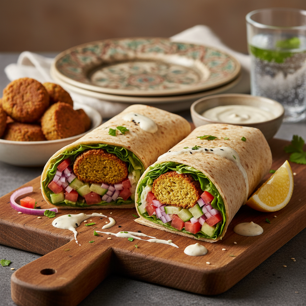Falafel Roti PlateItAI - Smart Meal Planning